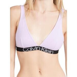 Calvin Klein Women Ambient Lavender Reconsidered Comfort Unlined Bralette Size M